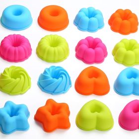 24pcs Silicone Molds; Nonstick Silicone Donut Mold; Silicone Baking Cups; Silicone Donut Pan; Muffin; Jello; Bagel Pan; Oven; Microwave; Dishwasher Sa