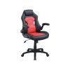 Adjustable Height Swivel Executive Computer Chair in Black and Red