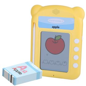 100 Words Talking Flash Cards 5.5In Toddler LCD Writing Tablet with 50 Double-sided Cards Stylus Pen Electronic Cognitive Audio Toddler Reading Machin