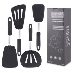 Silicone Spatula Turner Set of 4, 600Â°F Heat Resistant Cooking Spatulas for Nonstick Cookware