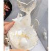 White Ocean Style Fishtail Mobile Phone Stand Handmade Epoxy Mermaid Desktop Ornament Cell Phone Holder Support