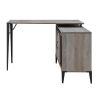 Zakwani Writing Desk; Gray Oak & Black Finish RT