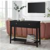 conifferism Black Console Table with Drawers and Open Shelf, Farmhouse Small Entry Table, 39" L