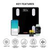 5 Core Smart Digital Bathroom Weighing Scale with Body Fat and Water Weight for People; Bluetooth BMI Electronic Body Analyzer Machine; 400 lbs