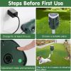 1pc Solar Ultrasonic Animal Repeller PIR Sensor Ultrasound Led Alarm Sound Solar Bird Animal Repeller With 360degree Outdoor Scare Cat Dog Mole Bird U