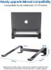 Laptop Stand, Aluminium Portable Removable Laptop Riser, Ventilated Detachable Ergonomic Laptop Holder Compatible with MacBook Notebook Air/Pro, HP, D