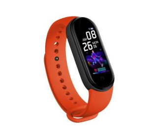 2022 New M5 Smart Watch Heart Rate Monitor Waterproof Kids Sports For Apple Xiaomi Huawei (Color: Red)