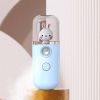 Face Mister Mini Handy Rechargeable Cute Rabbit Design Face Humidifier Facial Sprayer Moisturizing For Face; Daily Makeup; Skin Care Gift For Girls Wo