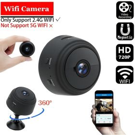 1pc A9 Mini Camera; HD 720P 2.4G Wifi IP Camera; Night Vision; Smart Home Security Wireless Mini Camcorder; Mobile Remote View Video Surveillance Came (Color: White*4)