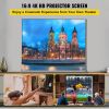 VEVOR Projector Screen, Portable Floor-Rising Screen 4K/8K Ultra HDR, Indoor Outdoor Movie Screen w/ Storage Bag for Home Backyard Theater Office