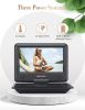 DBPOWER 11.5" Portable DVD Player, 5-Hour Built-in Rechargeable Battery, 9" Swivel Screen, Support CD/DVD/SD Card/USB, Remote Control, 1.8 Meter Car C