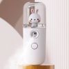 Face Mister Mini Handy Rechargeable Cute Rabbit Design Face Humidifier Facial Sprayer Moisturizing For Face; Daily Makeup; Skin Care Gift For Girls Wo