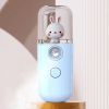 Face Mister Mini Handy Rechargeable Cute Rabbit Design Face Humidifier Facial Sprayer Moisturizing For Face; Daily Makeup; Skin Care Gift For Girls Wo