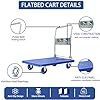 Flatbed CartFoldable Platform Truck Cart Support 880 lbs Weight CapacityPlatform Dolly with 360 Degree Swivel WheelsPush Cart Dolly Portable Hand Truc